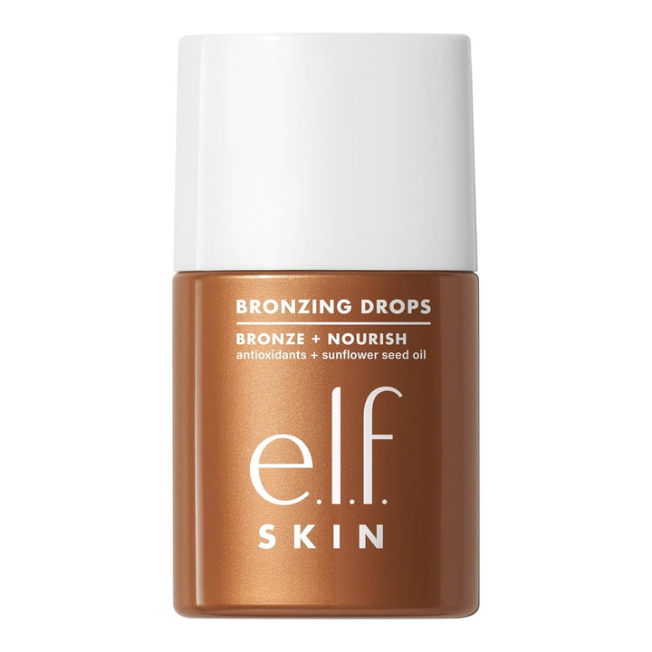 e.l.f. SKIN Bronzing Drops, Liquid Bronzer For Face & Skin, Creates A Sun-Kissed Glow, Infused With Vitamin E, Vegan & Cruelty-Free.