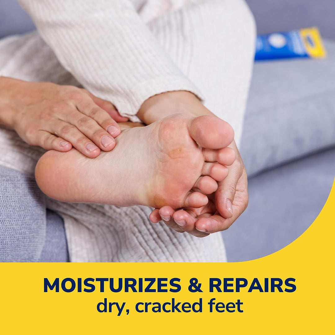 Dr. Scholl's Dry, Cracked Foot Repair Ultra Hydrating Foot Cream, 3.5 oz Lotion with 25% Urea, Heel Repair, Foot Care Heals for Healthy Looking Feet, Epsom Salt Soothes, Safe for Diabetics - 3alababak