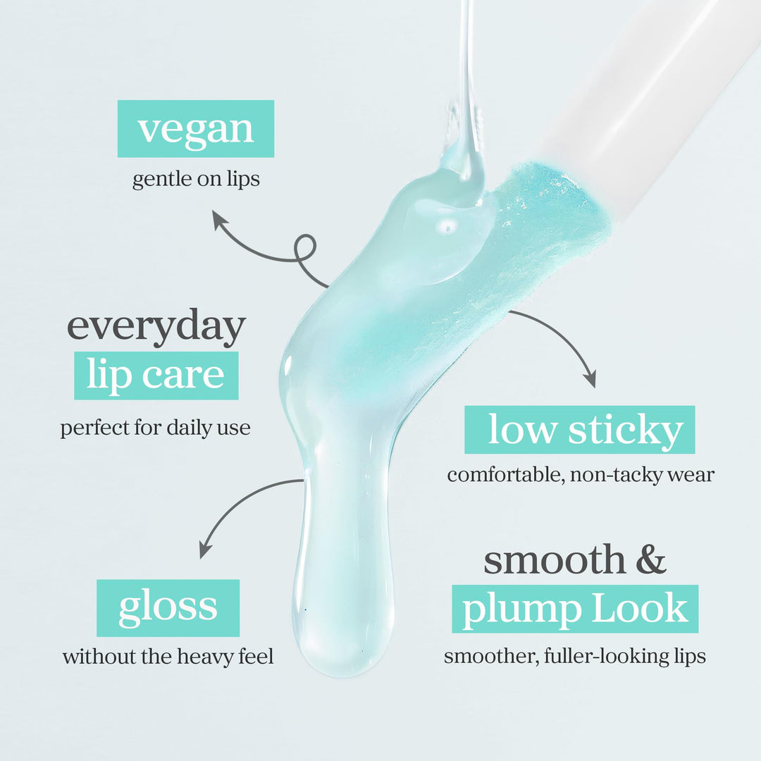 NOONI Korean Lip Oil - Applemint | Long-Lasting, Moisturizing, Plumping, Revitalizing for Dry Lips, Waterproof, No Peel Off, Hydrating, Nourishing Crystal Clear Lip Stain, 0.12 FL Oz