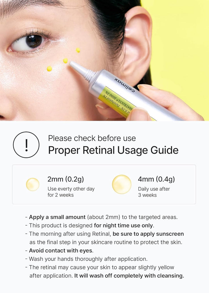 celimax The Vita A Retinal Shot Tightening Booster | with Retinal 0.1%, Matryxyl 3%, Pore Minimizer, Wrinkles & Fine Lines, Firmer Skin, 15ml
