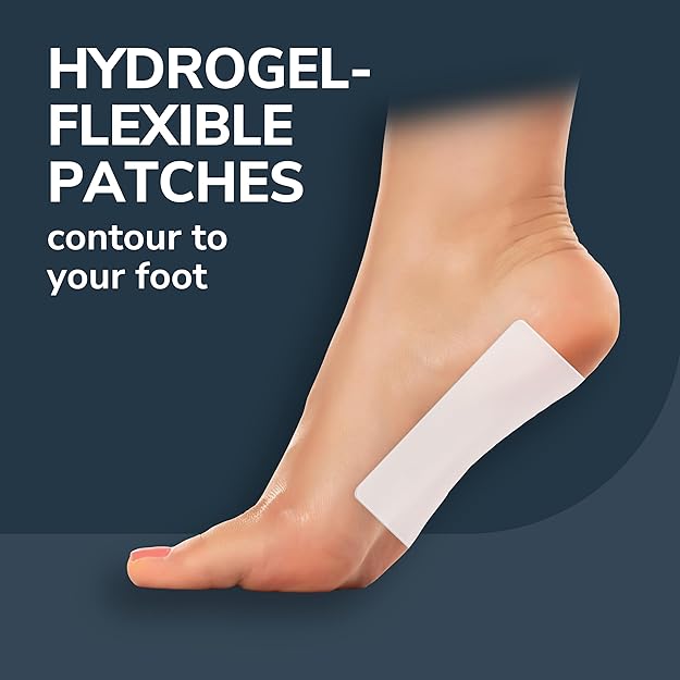 Dr. Scholl's Plantar Fasciitis Pain Patche with Hydrogel Flexible Technology, Clinically Tested 12-Hour Daily Pain Relief - Contours to Your Foot - with Lidocaine & Menthol, 1 Treatment