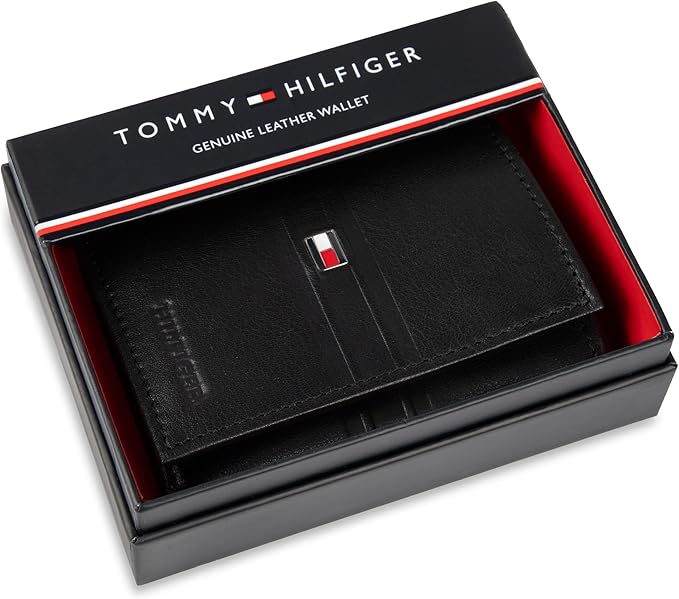 Tommy Hilfiger 31TL110022 Men's Trifold Wallet - Black