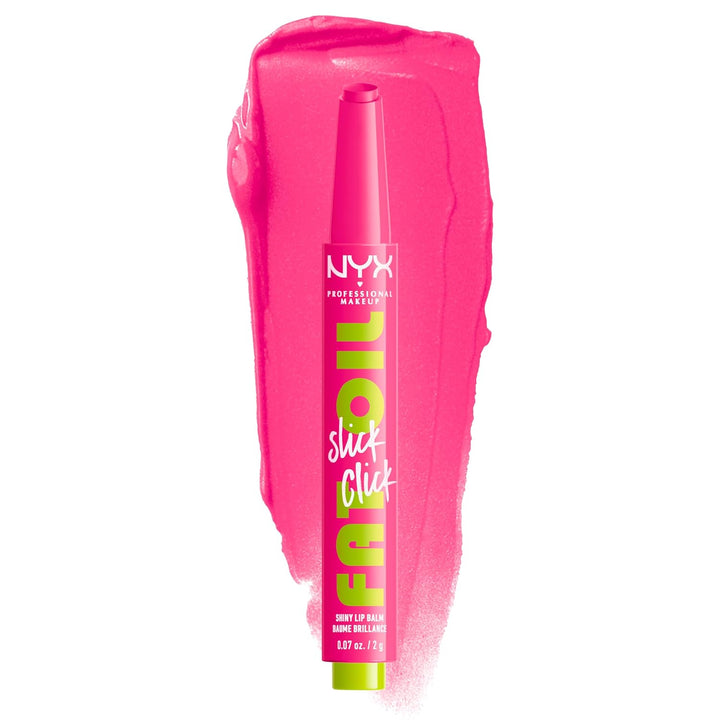NYX PROFESSIONAL MAKEUP Fat Oil Slick Click, Lightweight, Buildable, Pigmented Vegan Lip Balm