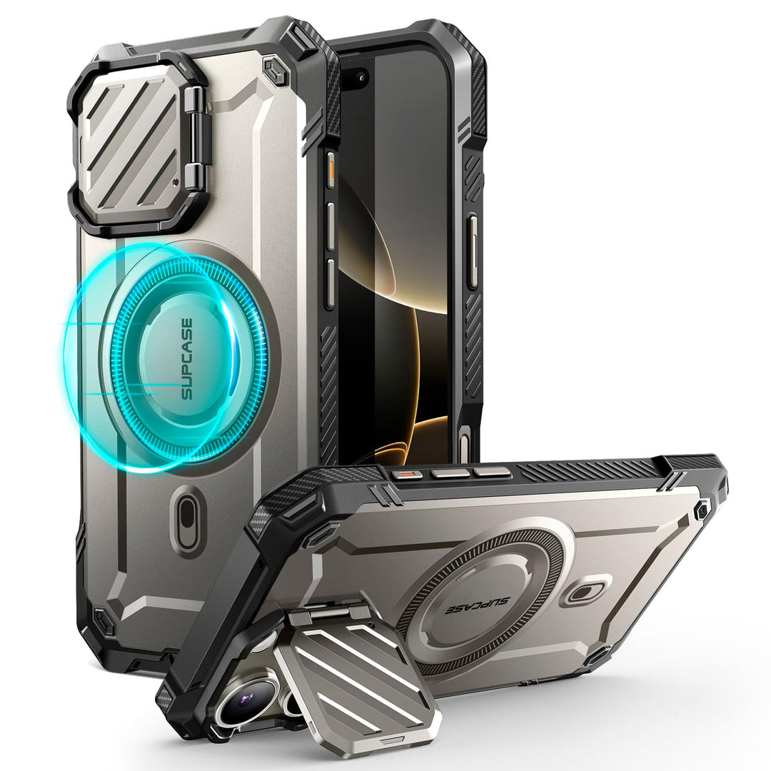 SUPCASE for iPhone 16 Pro Case 6.3'' 2024 with Camera Control Capture Button (UBMag XT), [Compatible with MagSafe] [Camera Cover Stand] [Military-Grade Protection] Rugged Magnetic Phone Case