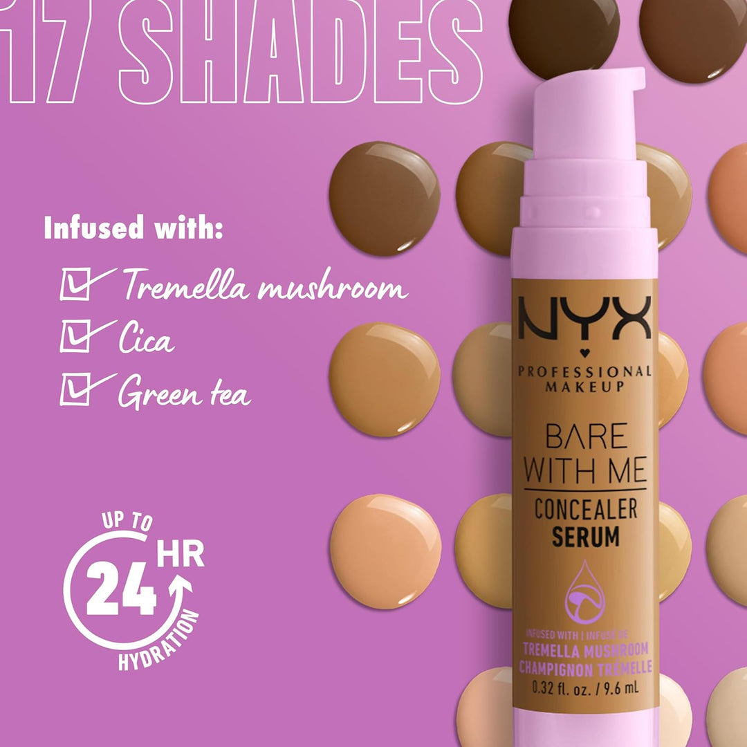 NYX PROFESSIONAL MAKEUP Bare With Me Concealer Serum, Concealer Makeup For Up To 24Hr Hydration