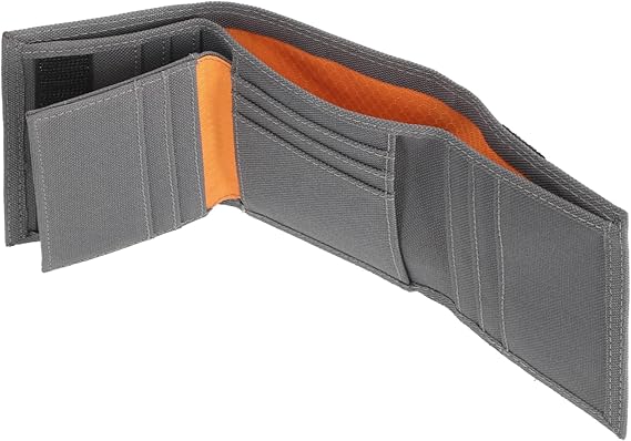 Timberland PRO Men's Cordura Nylon RFID Trifold Wallet with ID Window, Charcoal