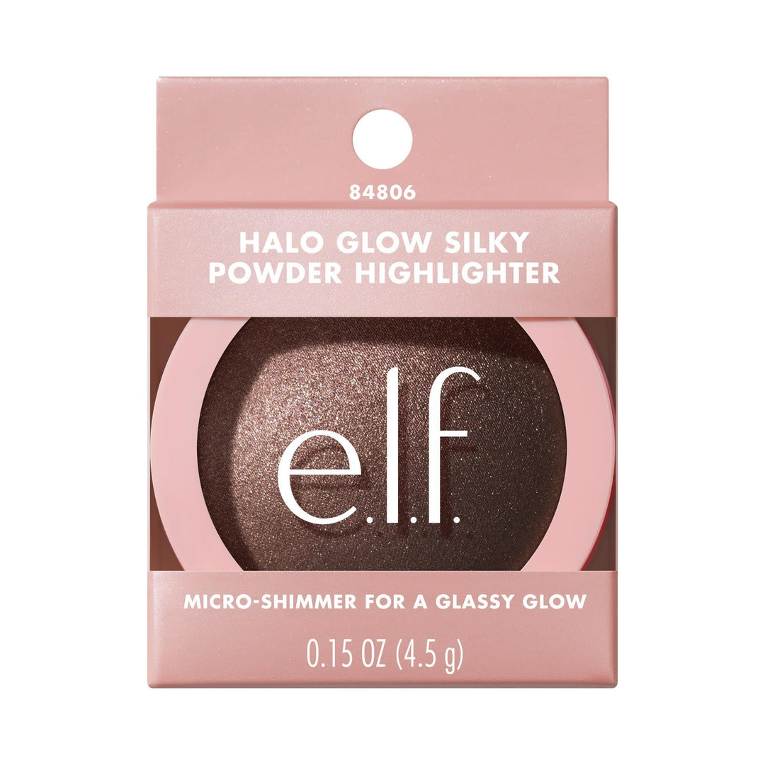 e.l.f. Halo Glow Silky Powder Highlighter, Long-Lasting Luminous Finish, Cake-Resistant With Micro-Shimmer, Vegan & Cruelty-Free