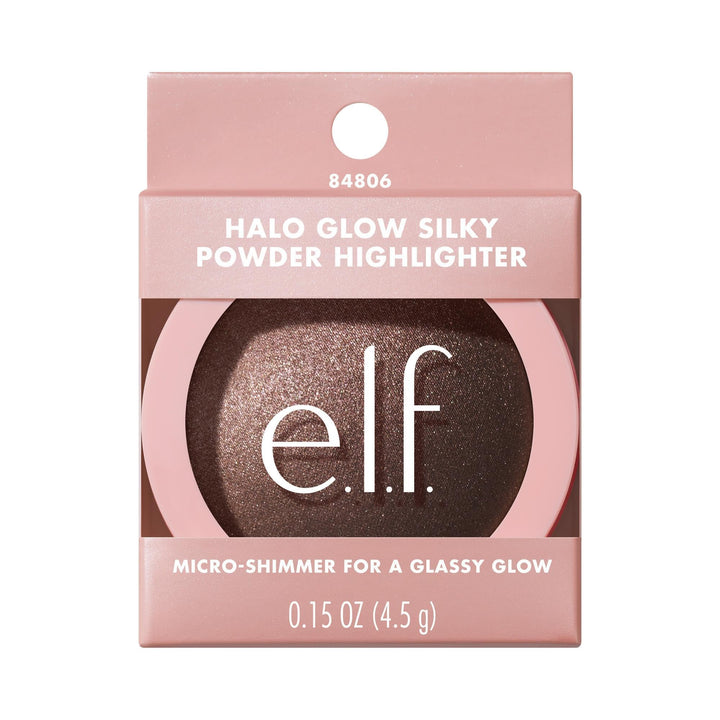 e.l.f. Halo Glow Silky Powder Highlighter, Long-Lasting Luminous Finish, Cake-Resistant With Micro-Shimmer, Vegan & Cruelty-Free