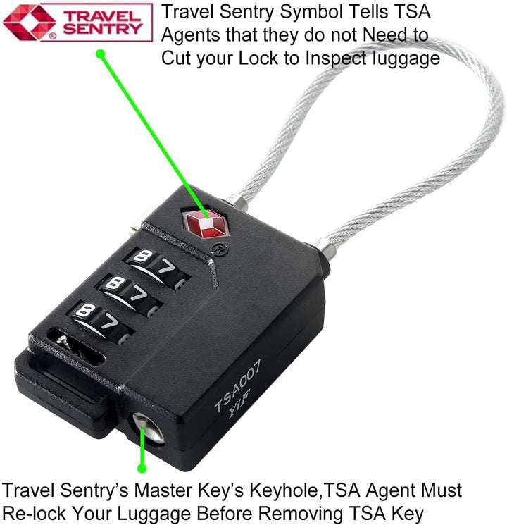 Code Lock for Travel Luggage Password Changeable Lock - Black - Style 2