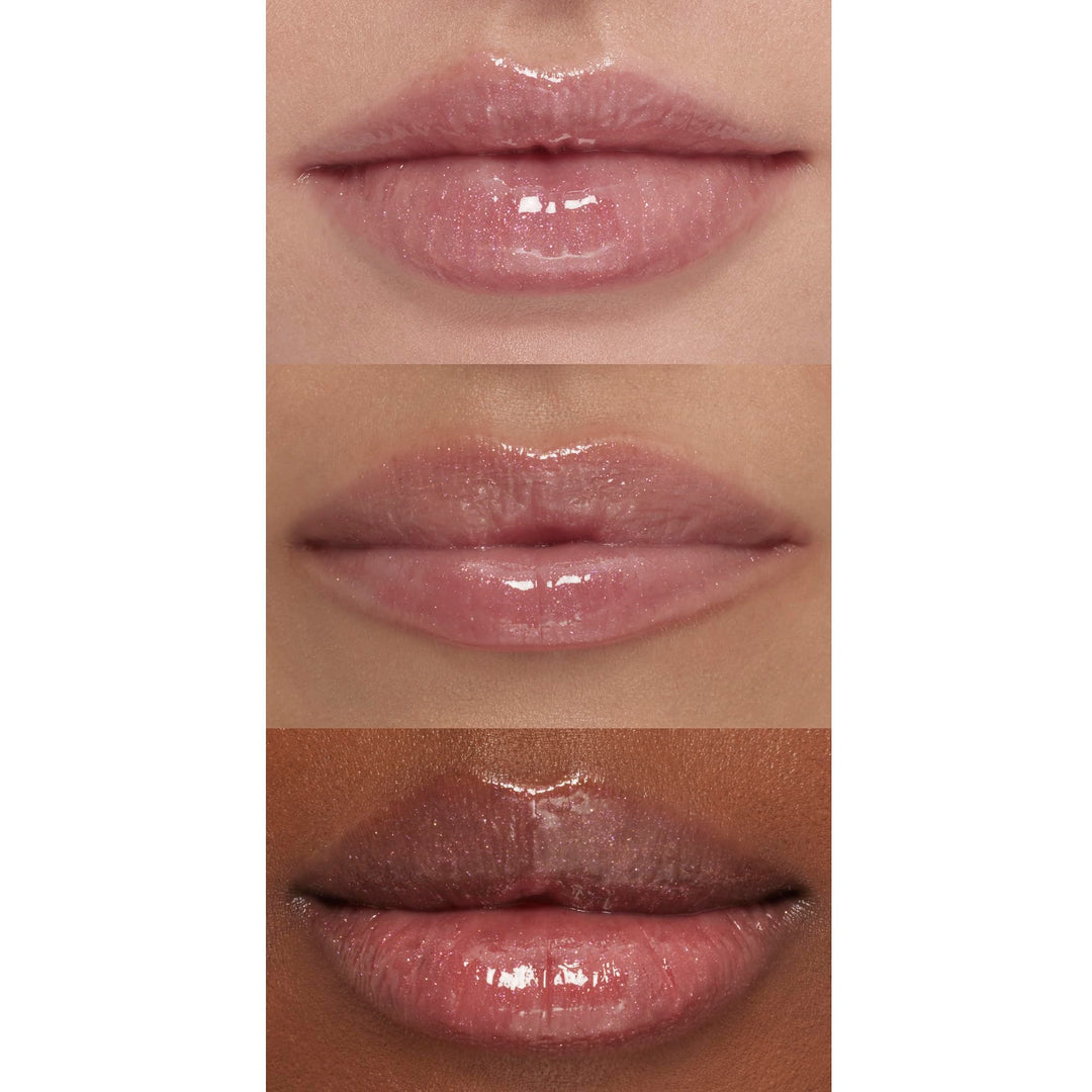 e.l.f. Lip Plumping Gloss, Hydrating, Nourishing, Invigorating, High-Shine, Plumps, Volumizes, Cools, Soothes, Champagne Glam, Shimmer, 0.1 Oz
