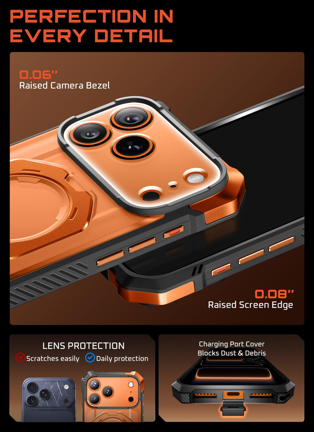 SUPCASE for iPhone 17 Pro Max Case with Kickstand (Unicorn Beetle Grip), [Camera Control Cover] [Compatible with MagSafe] [Military-Grade Drop Protection] Heavy Duty Magnetic Phone Case