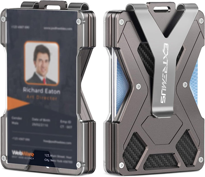 Extremus Money Clip Tactical Wallet, Carbon Fiber Wallet, RFID Blocking Minimalist Wallet - 3alababak