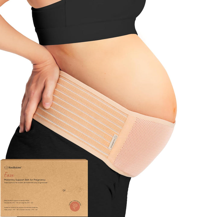 KeaBabies Maternity Belly Bands for Pregnant Women - 1-Pack, Soft &amp; Breathable Pregnancy Belly Support Band, Easy Adjustable Maternity Belt for Back, Pelvic Support, Comfortable