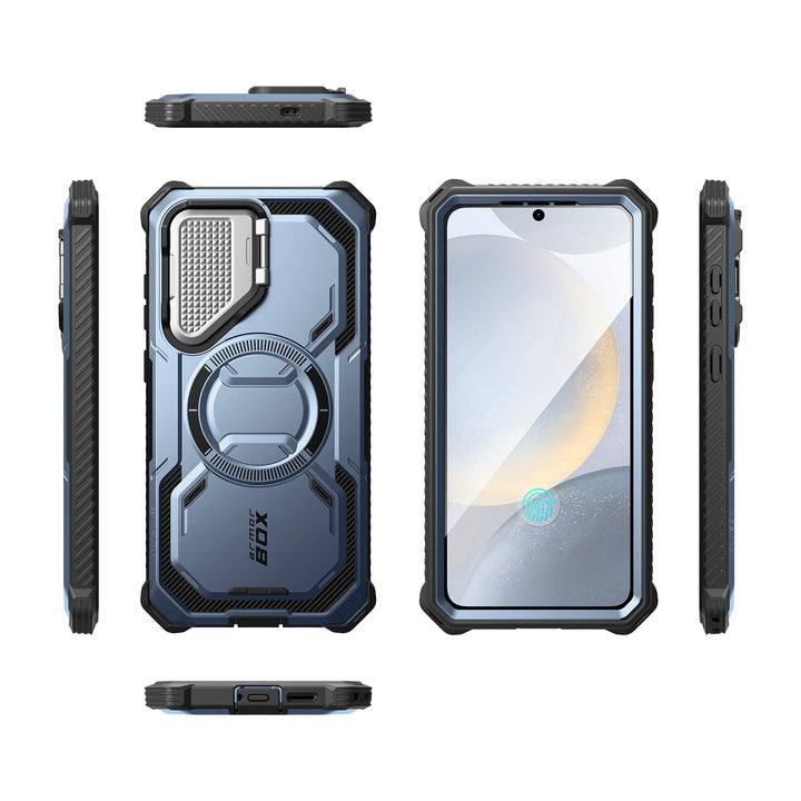 i-Blason Armorbox for Samsung Galaxy S25 Case MagSafe with Camera Cover Stand [Military Protection] Full-Body Heavy Duty Magnetic Phone Case with Screen Protector for S25