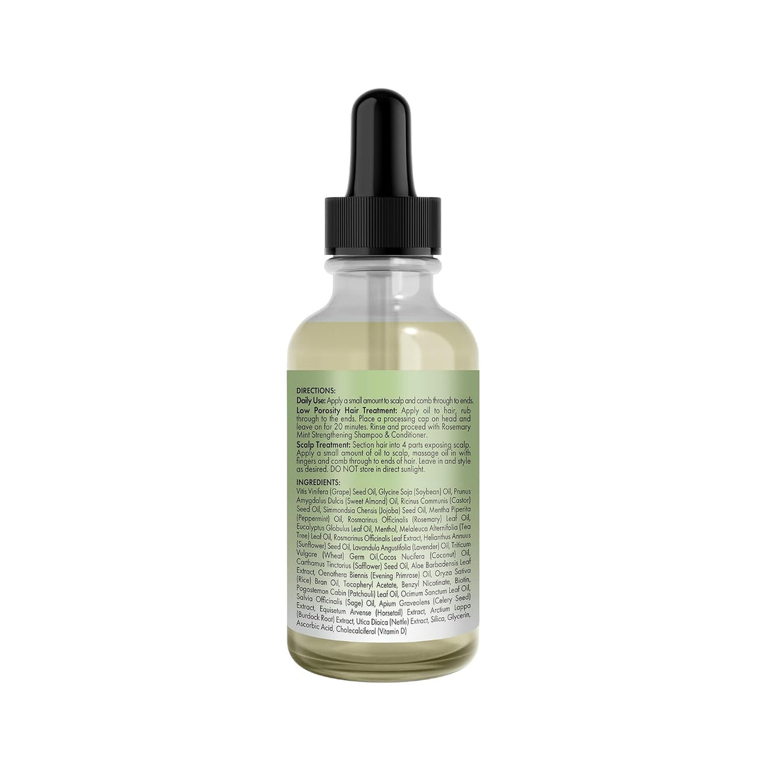 Mielle Organics Rosemary &amp; Mint Light Hair Oil, Split Ends &amp; Dry Scalp Treatment - Infused with Biotin &amp; Essential Oils for Strengthening, Soothing, Moisturizing &amp; Encouraging Longer Hair (2 Oz)