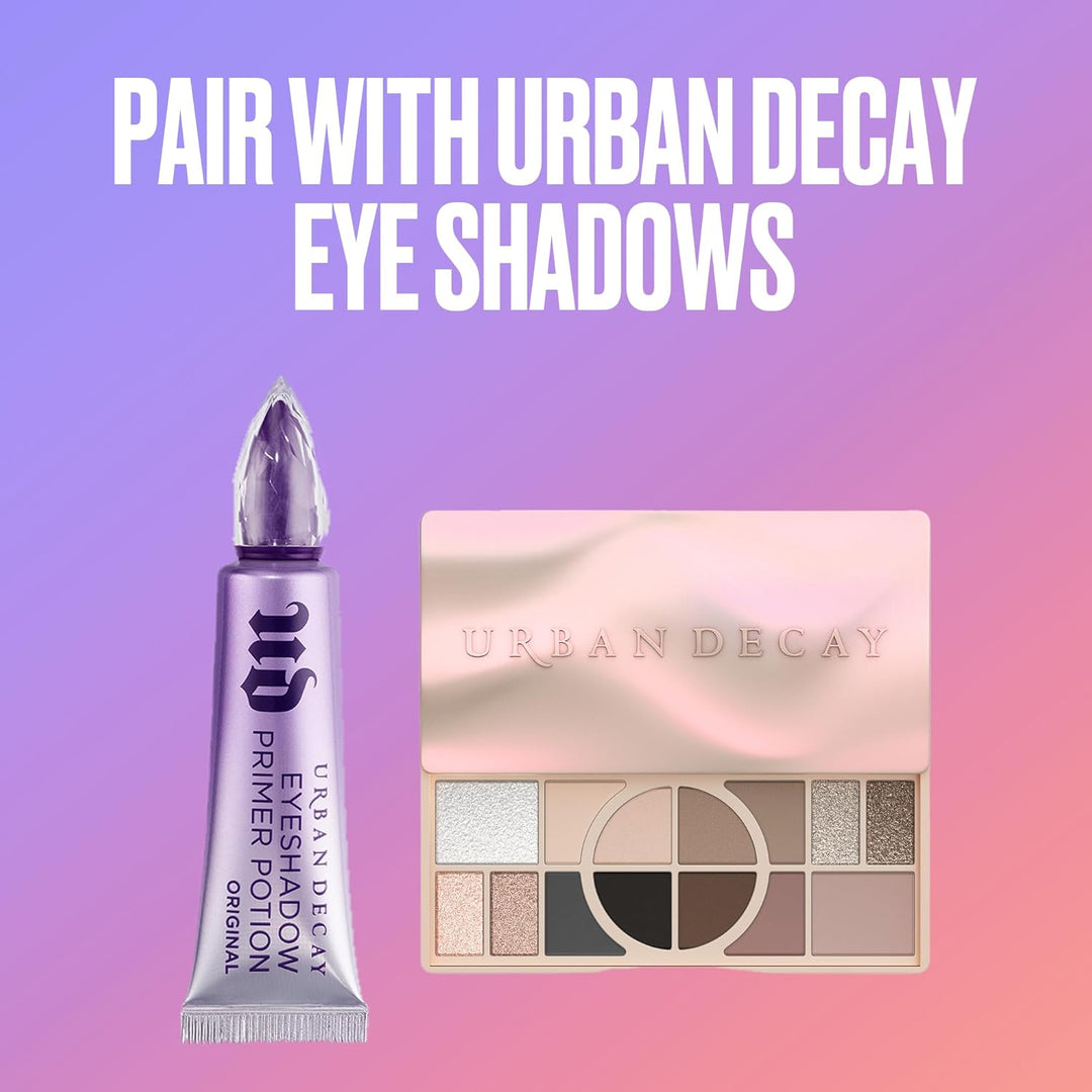 Urban Decay Eyeshadow Primer Potion - Nude Eyelid Base Primer, for Smooth &amp; Crease-Resistant Eye Makeup, Waterproof &amp; Long-Lasting, Translucent Shade, Universal for All Skin Tones, More Vibrant Color