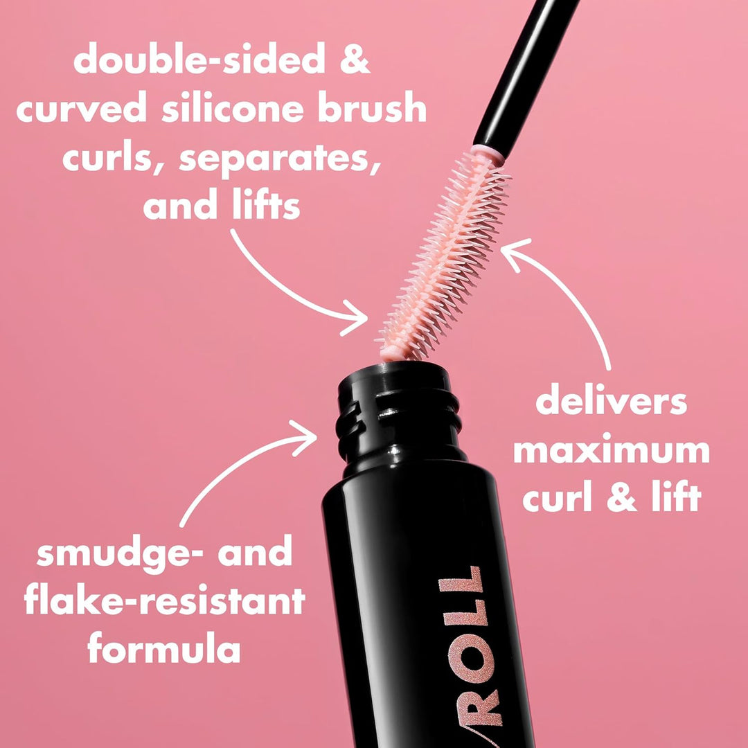 e.l.f. Lash 'N Roll Mascara, Curling Mascara For Visibly Lifted Lashes, Lifts & Separates Lashes. Long-Lasting Formula, Vegan & Cruelty-Free
