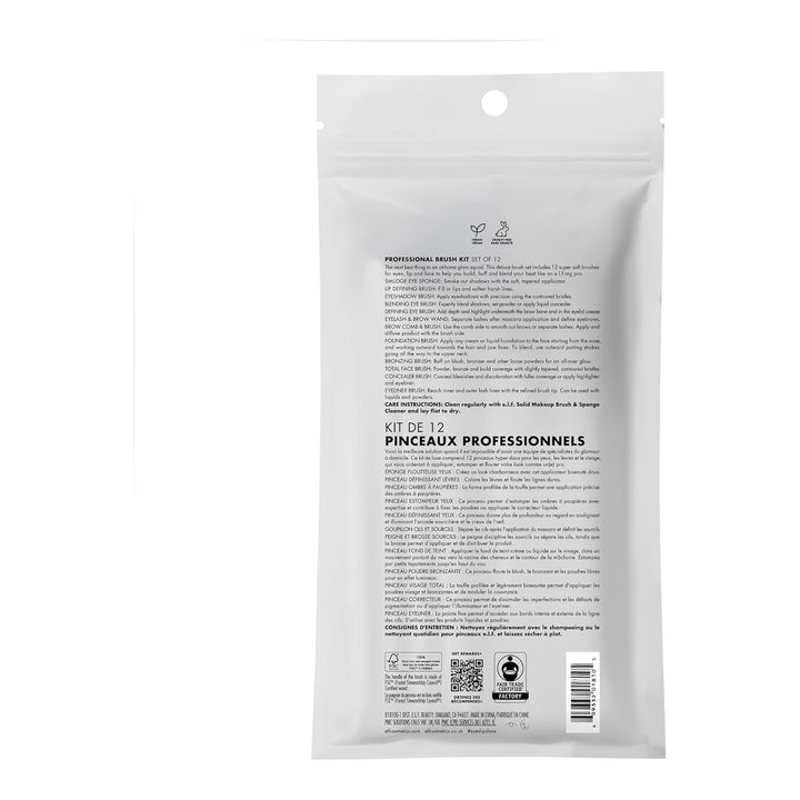 e.l.f. Professional Set of 12 Makeup Brushes, Pro-Worthy Makeup Brushes For A Flawless Full-Face Application, Vegan & Cruelty-Free