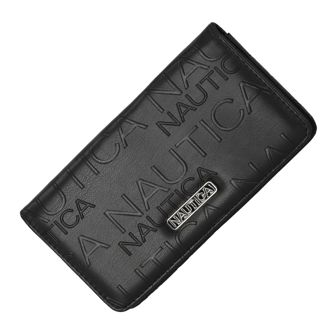 Nautica Seaside Slim Womens Wallet RFID Blocking Credit Card Holder, Coin Purse, Checkbook Organizer Clutch, Small Vegan Leather Wallet for Travel