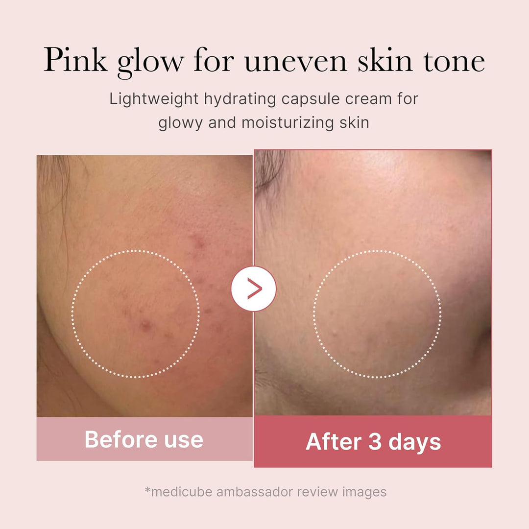 medicube Capsule Cream with Salmon DNA PDRN Pink Collagen | Lightweight Moisturizing Cream with PDRN, Niacinamide for Uneven Skin Tone and Texture, Glow hydration | Korean Skincare, 1.94 oz