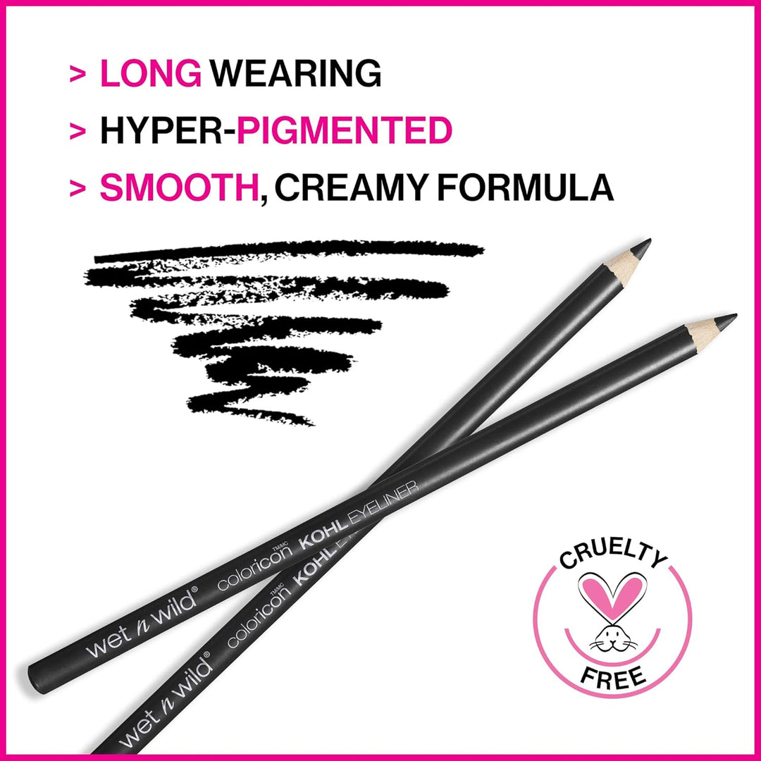 wet n wild Color Icon Kohl Eyeliner Pencil - Rich Hyper-Pigmented Color, Smooth Creamy Application, Long-Wearing Matte Finish Versatility, Cruelty-Free