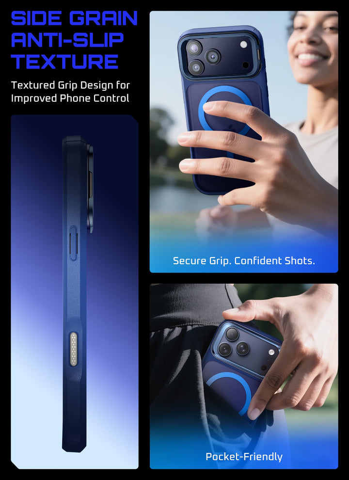جراب SUPCASE لهاتف iPhone 18 Pro Max / 17 Pro Max مع مسند، زر تحكم بالكاميرا، متوافق مع MagSafe، حماية بمعايير عسكرية، ظهر شبه شفاف نحيف، إصدار Unicorn Beetle Mag