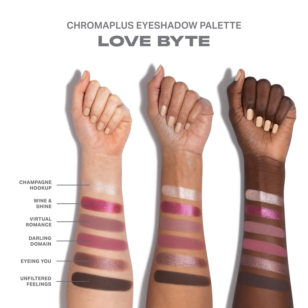 Morphe ChromaPlus 6-Pan Eyeshadow Palette - High Pigment Eye Makeup with Shimmer, Matte &amp; Metallic Eye Shadow - Neutral Eyeshadow Makeup Collection for All-Day Wear