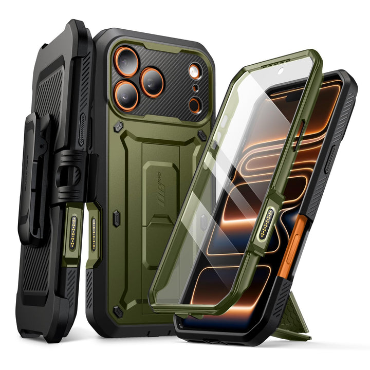 SUPCASE for iPhone Case, Belt Clip, Military-Grade Protection, Built-in Kickstand &amp; Screen Protector, Camera Control, Heavy-Duty Phone Case, Unicorn Beetle Pro