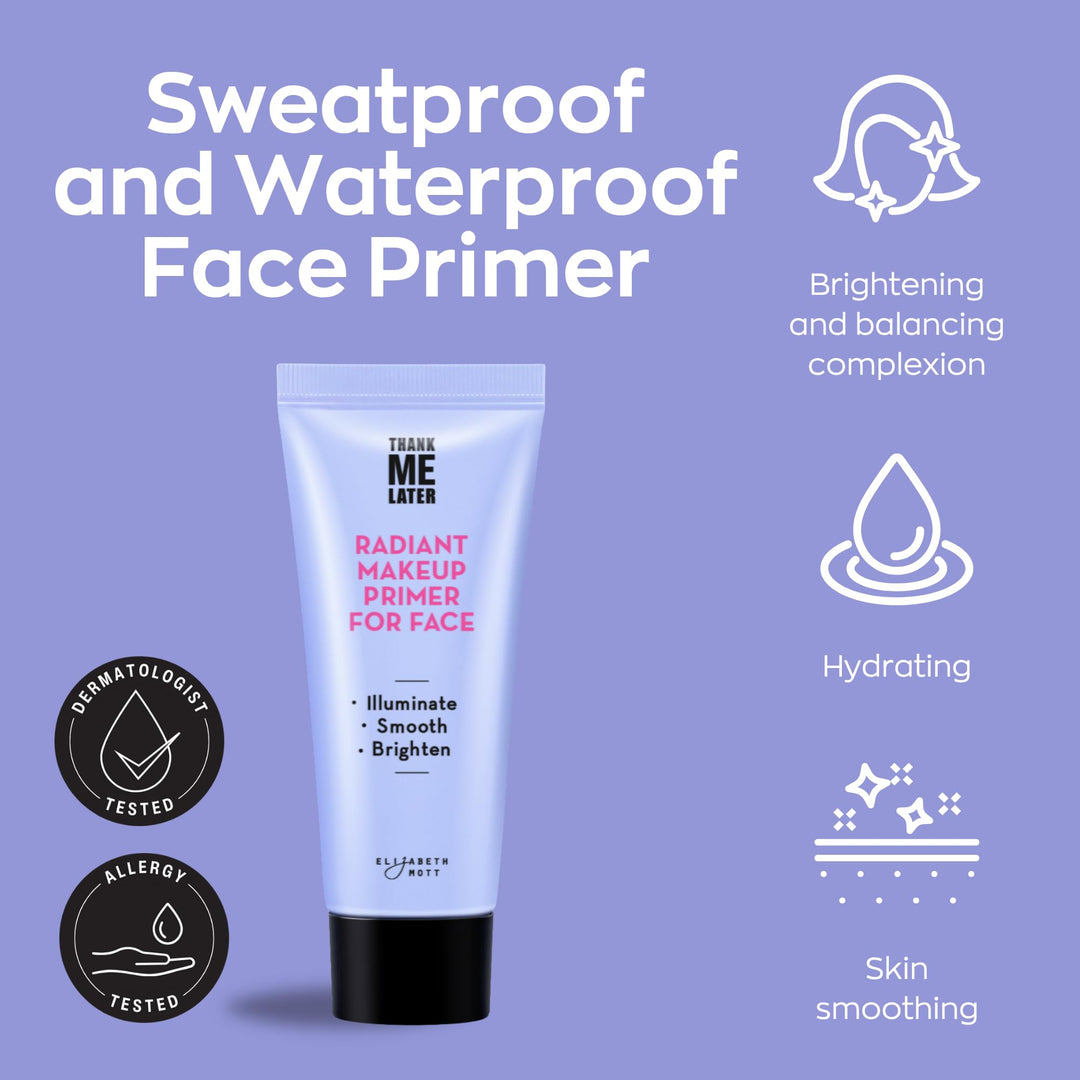 Elizabeth Mott Thank Me Later Glow Enhancer - Hydrating Face Primer &amp; Highlighter for Radiant Skin, Vegan &amp; Cruelty-Free, No Sulfates, Parabens, or Phthalates  - 30g