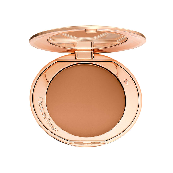 Charlotte Tilbury Airbrush Flawless Finish Setting Powder - Pore-Blurring Pressed Powder for Face Makeup to Minimize Shine with a Soft-Focus Finish - Full Size
