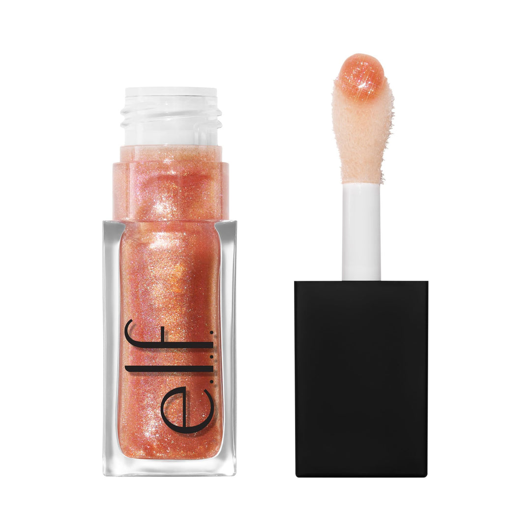 e.l.f. Glow Reviver Plumping Lip Oil, Tinted Lip Plumper For A High-Shine, Plump Finish, Infused With Jojoba Oil, Vegan &amp; Cruelty-Free, Apricot Feelings