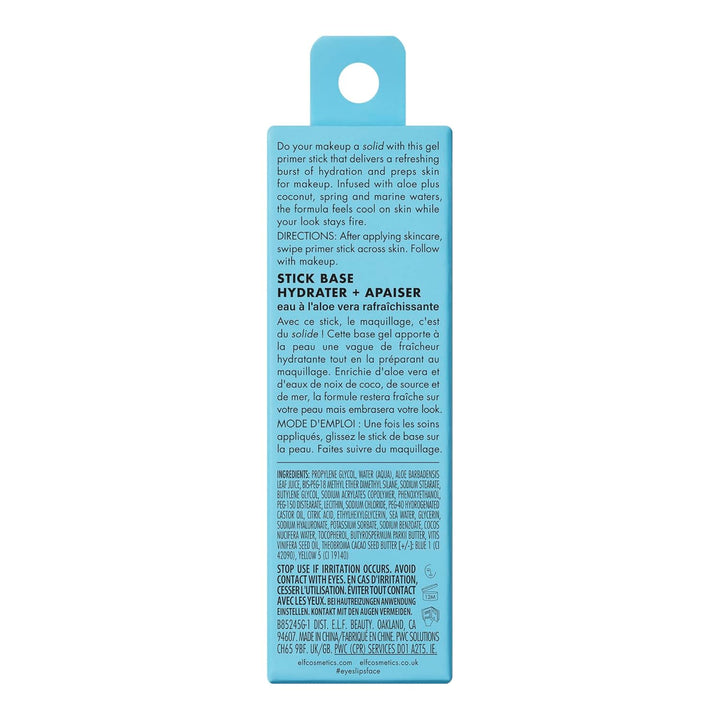 e.l.f. Stay Cool Primer Stick, Hydrating Gel Primer Preps Skin For Makeup