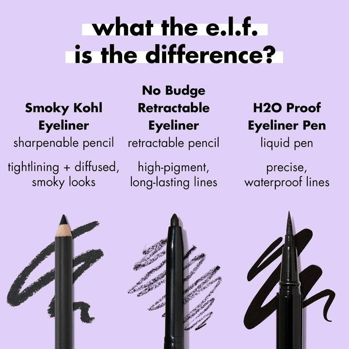 e.l.f. Smoky Kohl Eyeliner, Eye Pencil For Creating Long-Lasting, Bold, High-Pigmented Makeup Looks, Vegan &amp; Cruelty-Free