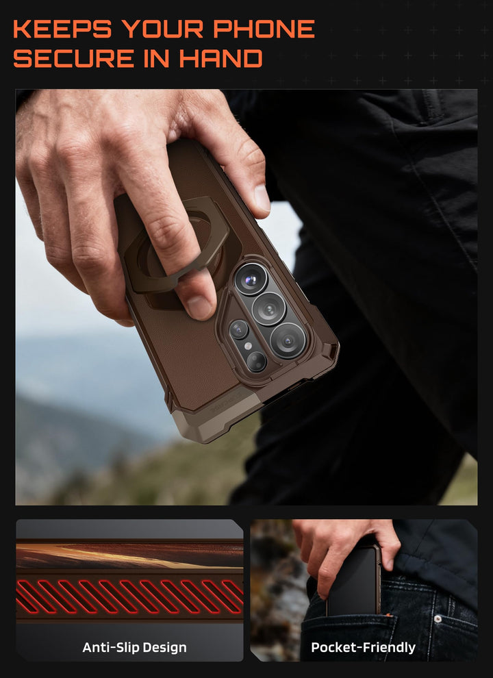 غطاء SUPCASE لهاتف Samsung Galaxy S26 Ultra مع حامل مدمج، ولوحة خلفية شفافة من البولي كربونات، ومغناطيس قوي، ومتوافق مع MagSafe، وحماية فائقة المتانة، ومقاوم للانزلاق، بتصميم Unicorn Beetle Grip