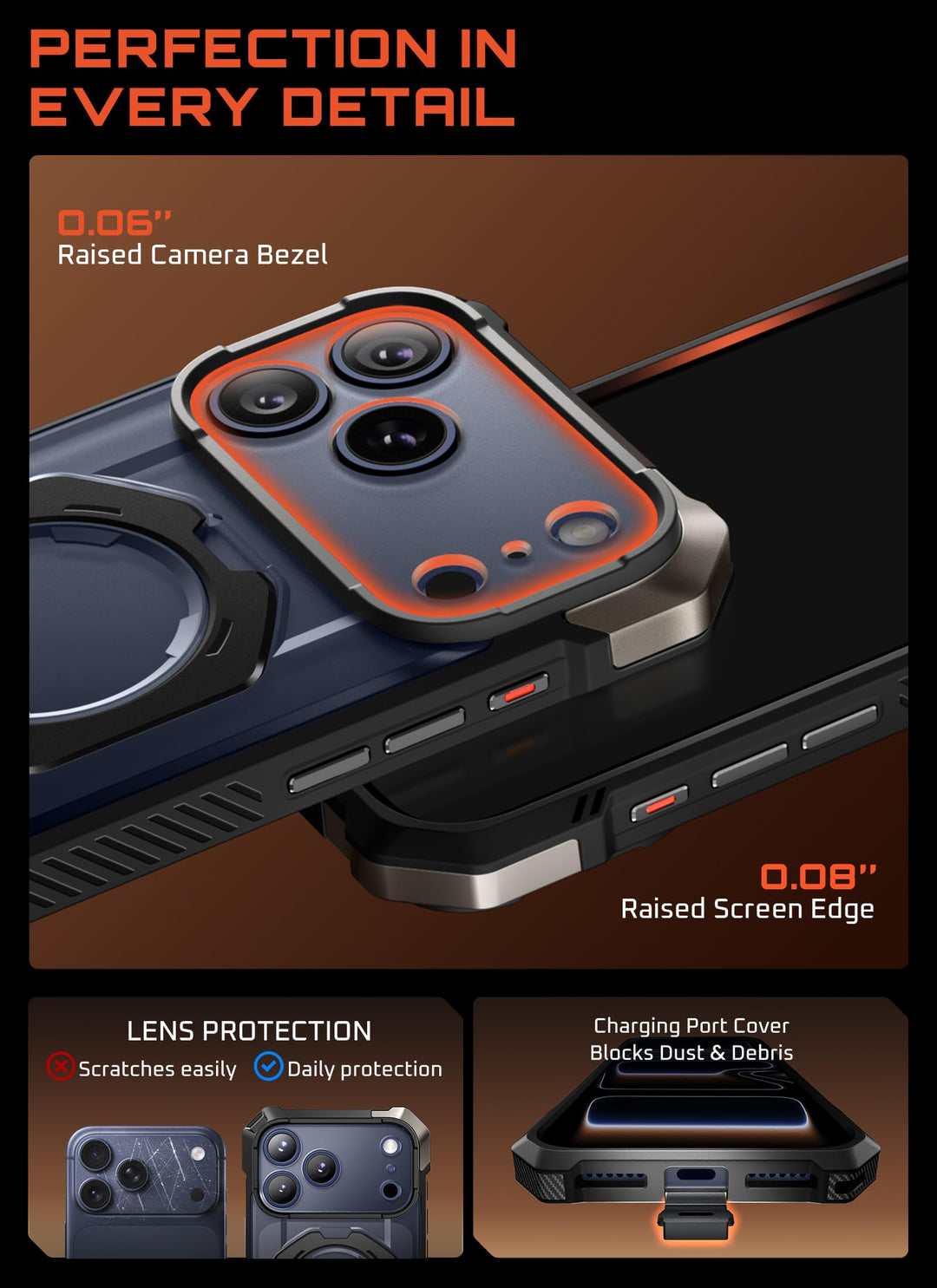 SUPCASE for iPhone 17 Pro Max Case with Kickstand (Unicorn Beetle Grip), [Camera Control Cover] [Compatible with MagSafe] [Military-Grade Drop Protection] Heavy Duty Magnetic Phone Case