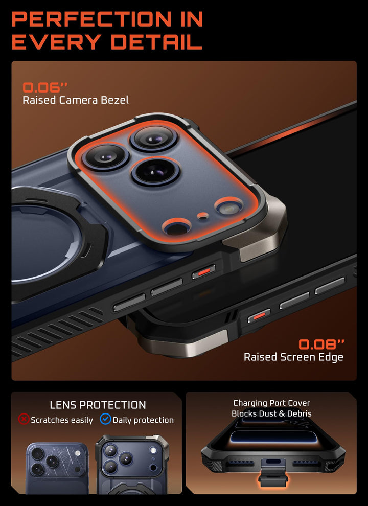 SUPCASE for iPhone 17 Pro Max Case with Kickstand (Unicorn Beetle Grip), [Camera Control Cover] [Compatible with MagSafe] [Military-Grade Drop Protection] Heavy Duty Magnetic Phone Case