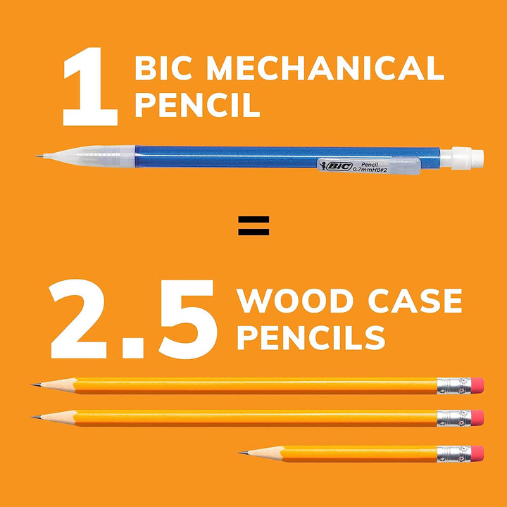 BIC Mechanical Pencil Extra Sparkle, Mechanical Pencils With Eraser for School or Work - Fine Point (0.7mm) - 3alababak