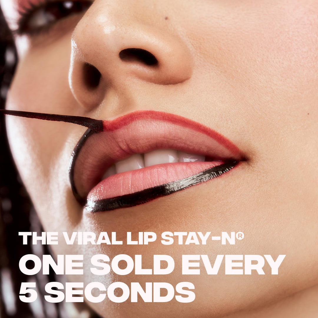Sacheu Lip Liner STAY-N Peel Off Lip Stain — Long Lasting Matte Lip Tattoo Transfer Proof Lipstain Infused with Hyaluronic Acid &amp; Vitamin E for All Skin Types — Vegan &amp; Cruelty-Free