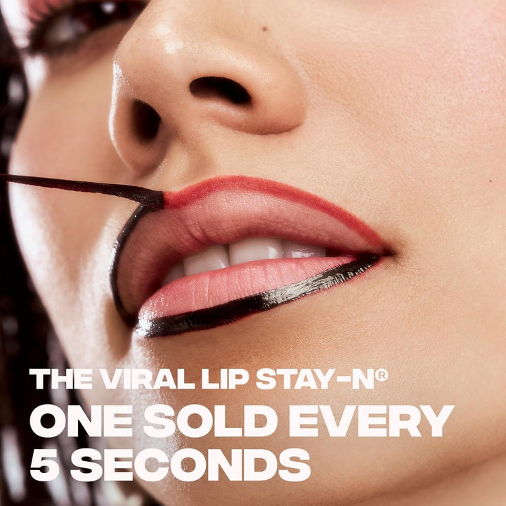 Sacheu Lip Liner STAY-N Peel Off Lip Stain — Long Lasting Matte Lip Tattoo Transfer Proof Lipstain Infused with Hyaluronic Acid &amp; Vitamin E for All Skin Types — Vegan &amp; Cruelty-Free