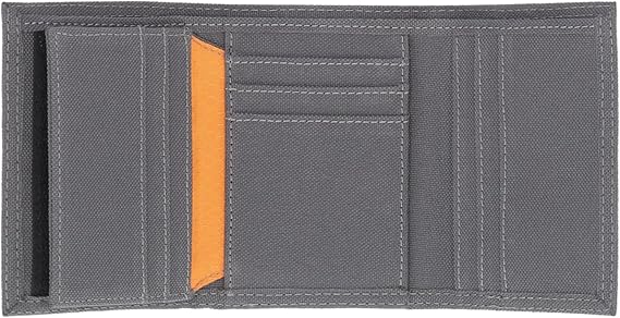 Timberland PRO Men's Cordura Nylon RFID Trifold Wallet with ID Window, Charcoal