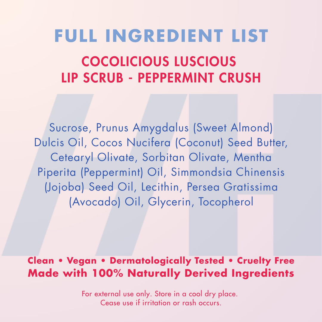 Handmade Heroes 100% Natural Lip Scrub, Vegan Conditioning Coconut Lip Exfoliator - Gentle Exfoliant, Ultra Sexy Sugar Lip Mask Polish and Scrubber for Chapped Dry and Dark Lips, 1oz