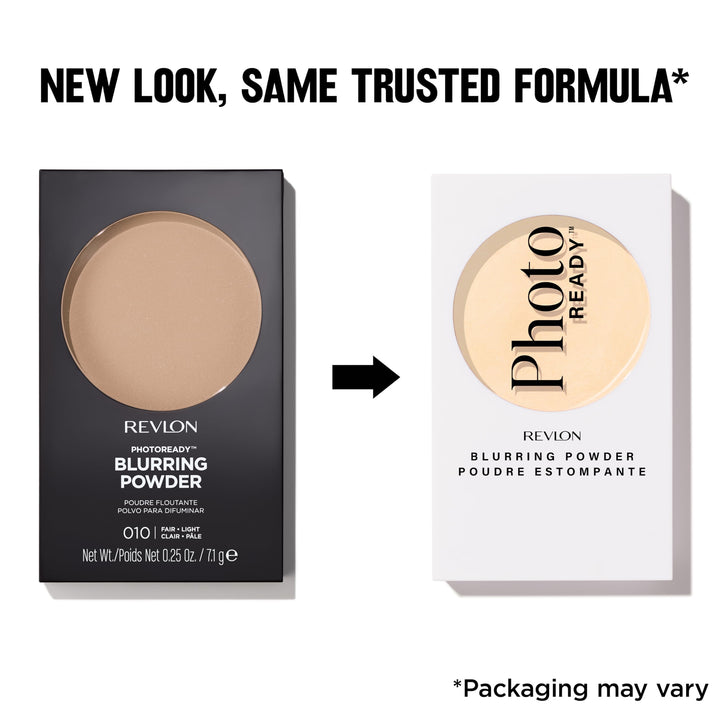 بودرة الوجه Revlon PhotoReady Blurring، مكياج الوجه، قد تختلف العبوة | بودرة وجه تقلل اللمعان وتُحسّن البشرة. تأتي مع فرشاة بودرة صغيرة للاستخدام في المنزل أو أثناء التنقل.