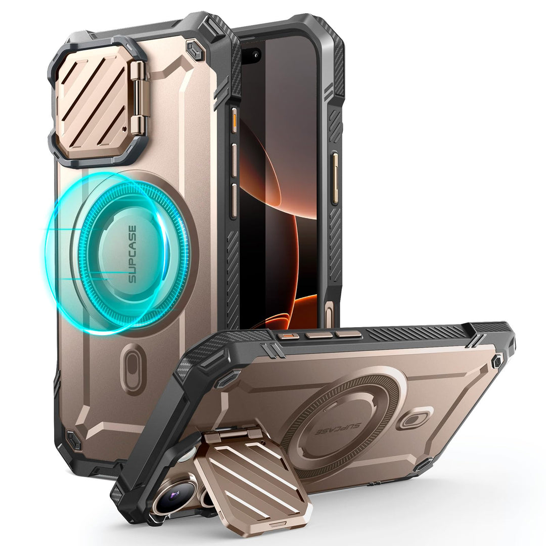 SUPCASE for iPhone 16 Pro Case 6.3'' 2024 with Camera Control Capture Button (UBMag XT), [Compatible with MagSafe] [Camera Cover Stand] [Military-Grade Protection] Rugged Magnetic Phone Case