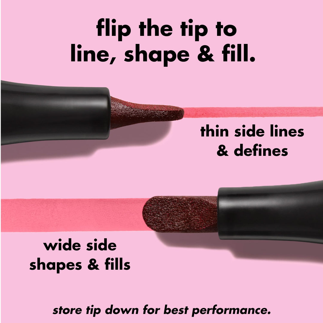 e.l.f. Main Stain Lip Marker, Lip Stain to Line, Define, Contour &amp; Fill for Long-Lasting &amp; Transfer-Resistant Color, Vegan &amp; Cruelty-Free 0.03 Fl Oz