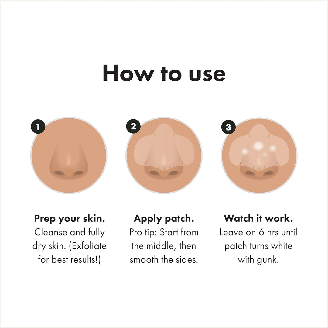Mighty Patch Nose Pimple Patches, Large Hydrocolloid Pore Strips, Dermatologist Approved, Overnight, Pimple Stickers from Hero Cosmetics, 10 count
