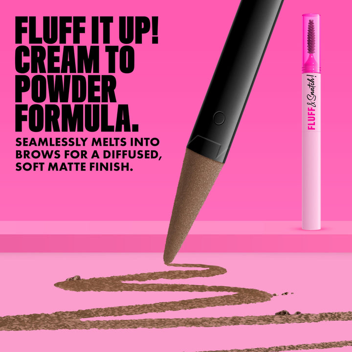 NYX PROFESSIONAL MAKEUP Fluff &amp; Snatch Brow Powder Pen, Cream To Powder Eyebrow Pen For Soft, Defined Brows, Smudge and Transfer-Resistant Formula