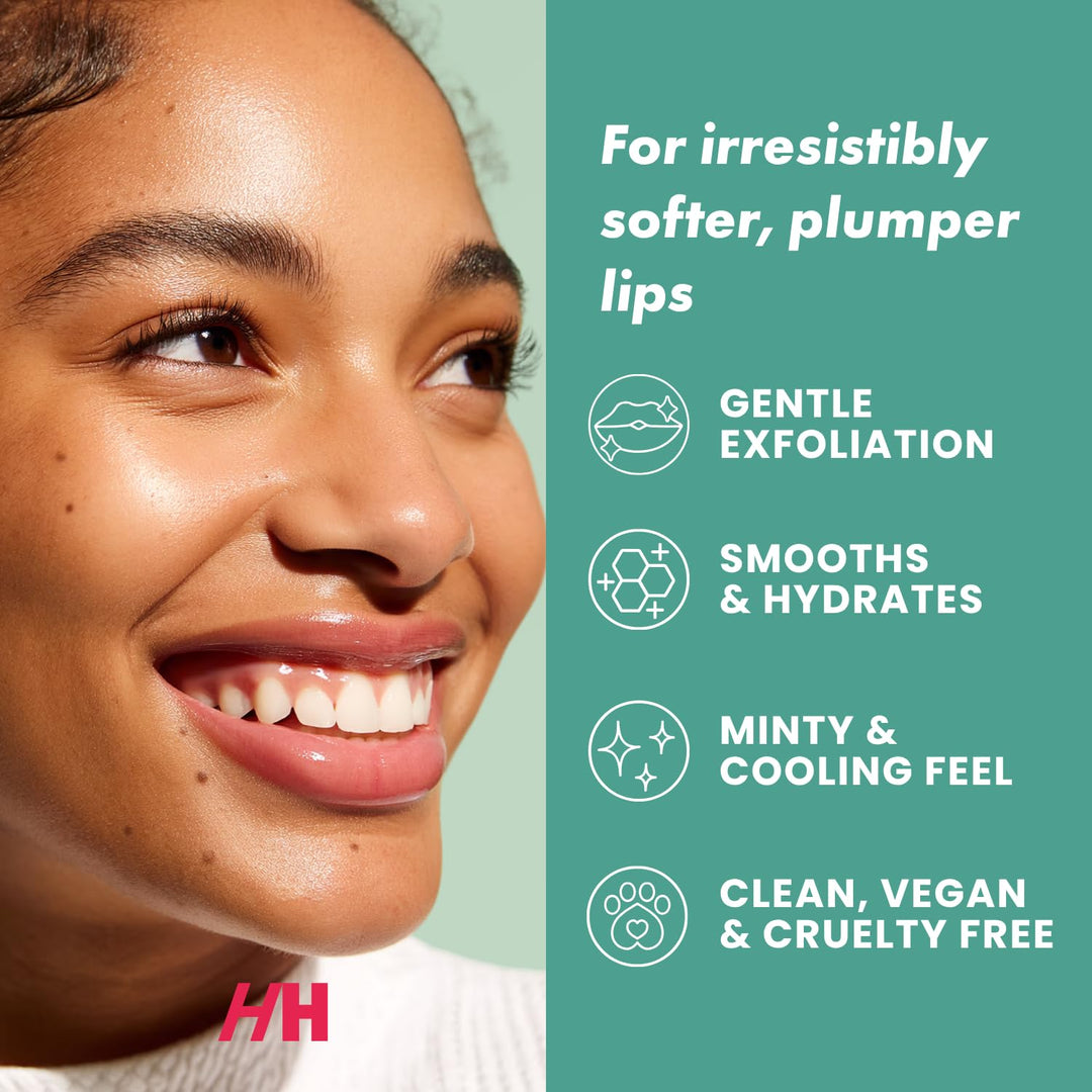 Handmade Heroes 100% Natural Lip Scrub, Vegan Conditioning Coconut Lip Exfoliator - Gentle Exfoliant, Ultra Sexy Sugar Lip Mask Polish and Scrubber for Chapped Dry and Dark Lips, 1oz