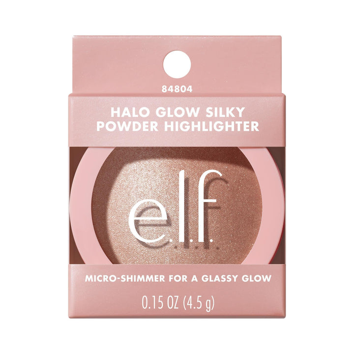 e.l.f. Halo Glow Silky Powder Highlighter, Long-Lasting Luminous Finish, Cake-Resistant With Micro-Shimmer, Vegan & Cruelty-Free