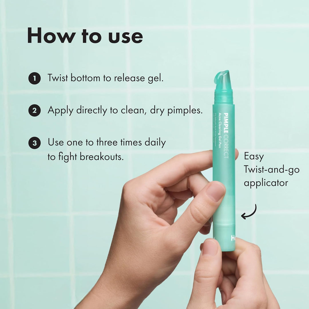 Hero Cosmetics Pimple Correct Acne Clearing Gel Pen - Maximum Strength 2% Salicylic Acid, Derm-Tested Formula for Current and Future Zits (1 Count)