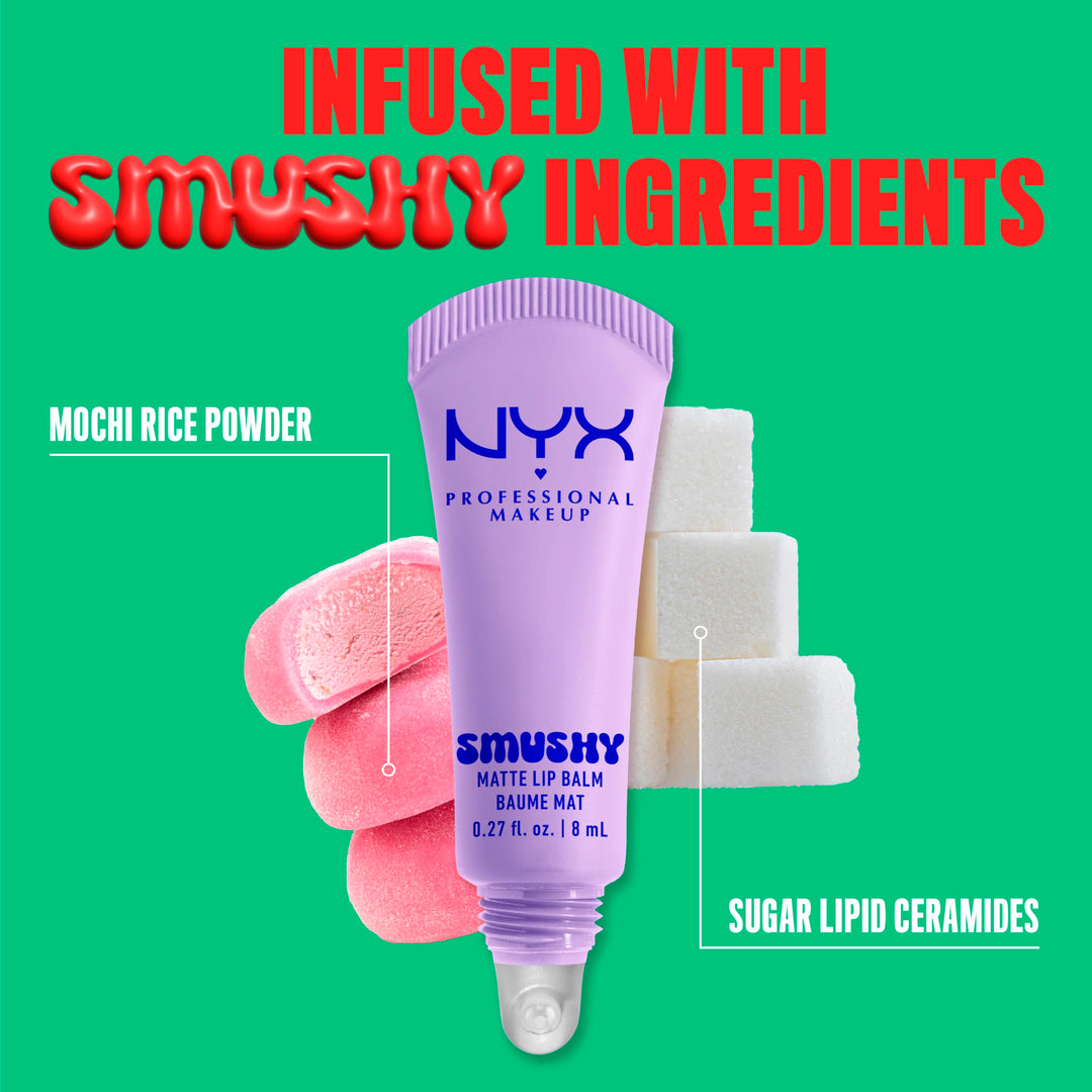 NYX PROFESSIONAL MAKEUP Smushy Matte Lip Balm, Tinted Lip Moisturizer with Soft, Matte Finish